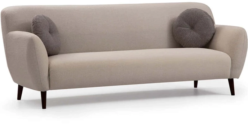 Καναπές Τριθέσιος Enna 560ARE1330 220x87x87cm Beige