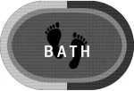 Πατάκι Μπάνιου Bath Αντιολισθητικό Oval Grey DimCol 50X70 Πολυέστερ