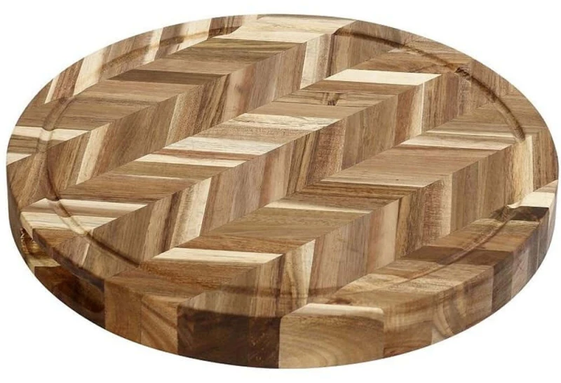 Πλατώ Σερβιρίσματος Zig Zag XYX105 35x3,5cm Natural Espiel Ξύλο