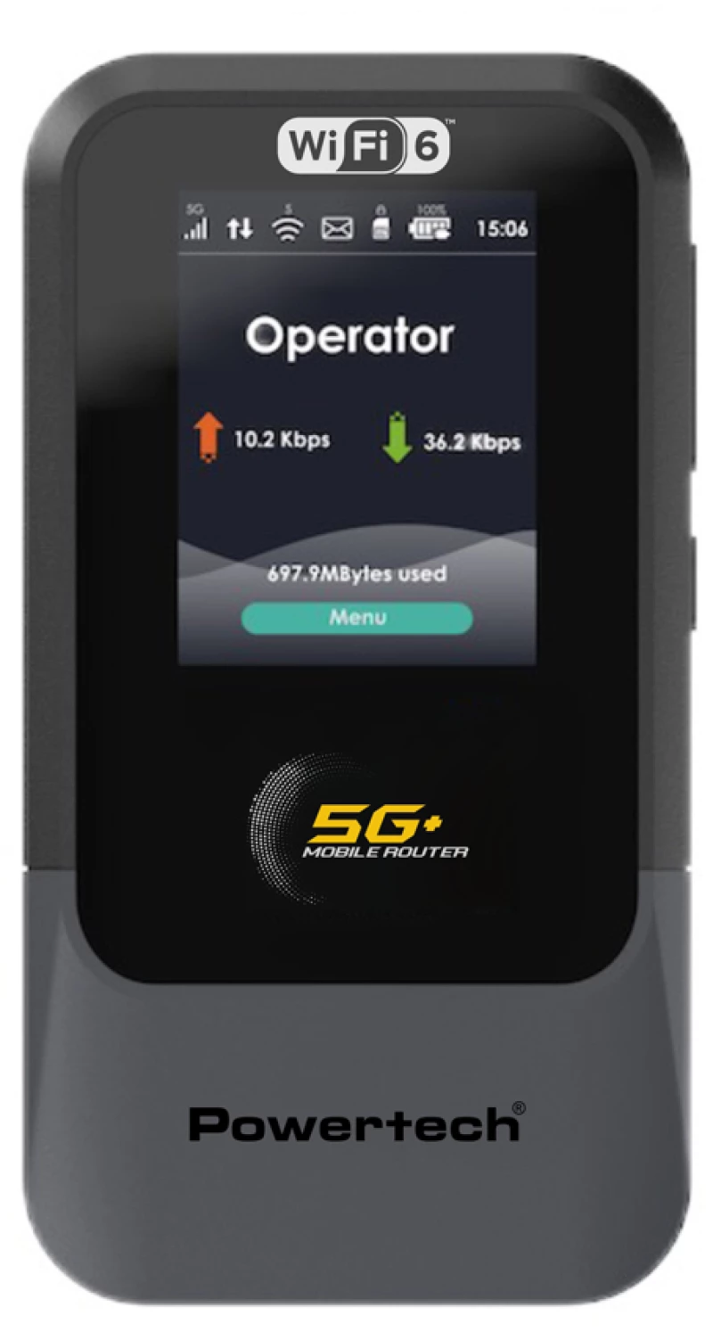 POWERTECH 5G mobile router PT-1512, WiFi 6, AX900 dual band, 4000mAh