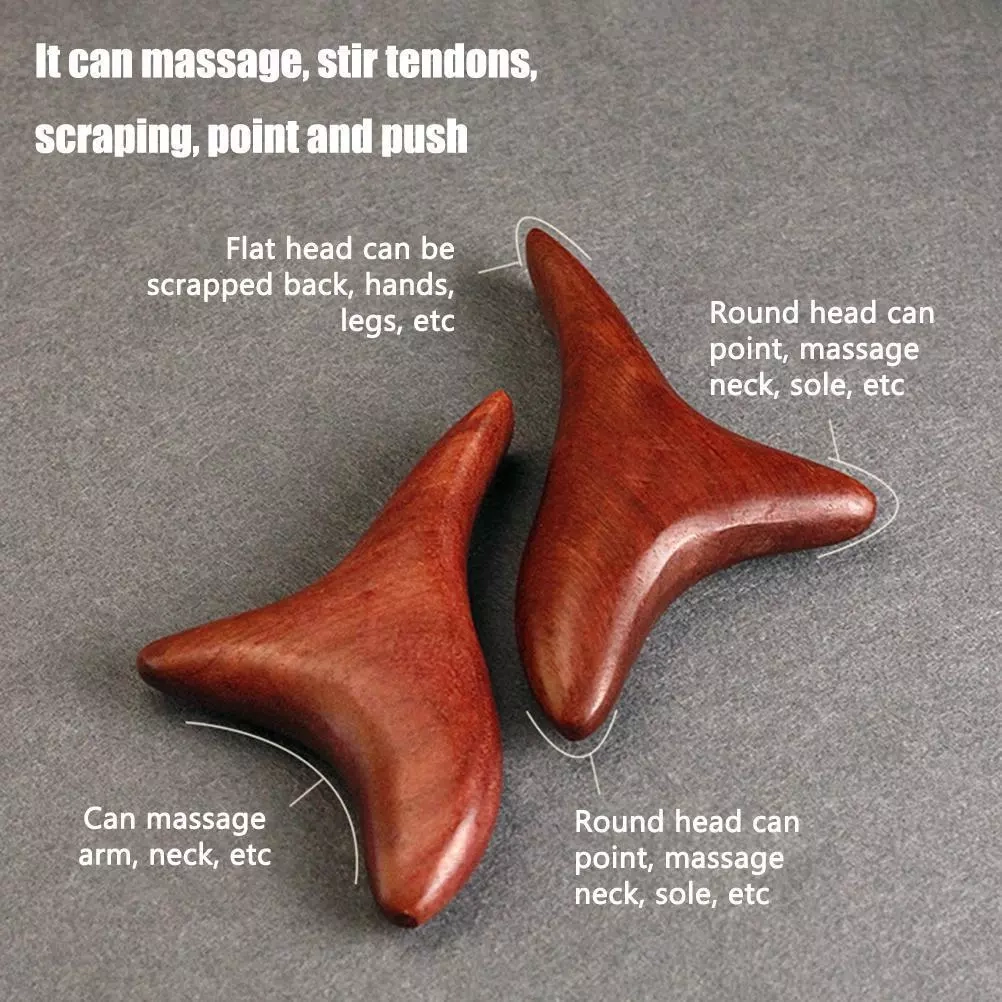 Ξύλινο Εργαλείο Ρεφλεξολογίας Point Massage Triangle Gua Sha