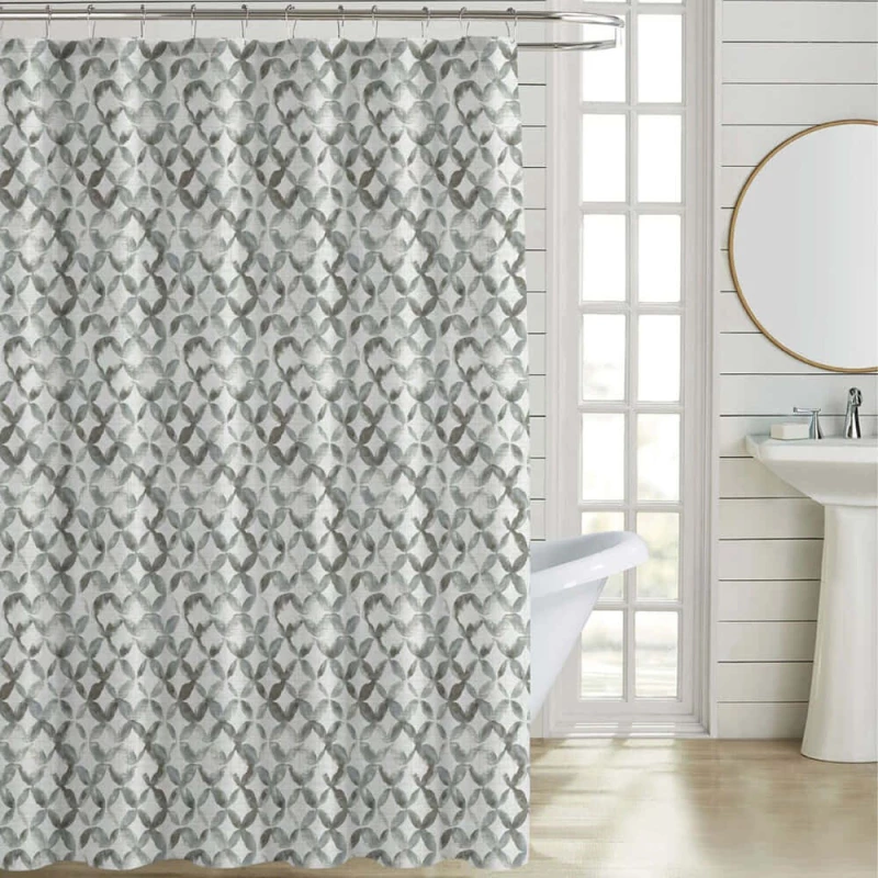 Κουρτίνα Μπάνιου Geometric 846290 Grey Ankor 180Πx200Υ Πολυέστερ