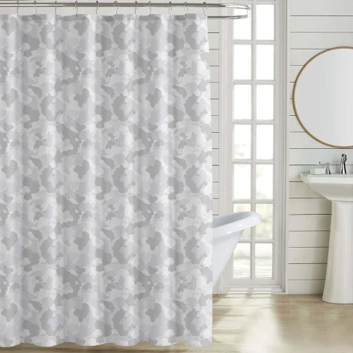 Κουρτίνα Μπάνιου Abstract 846313 Grey Ankor 180Πx200Υ Πολυέστερ