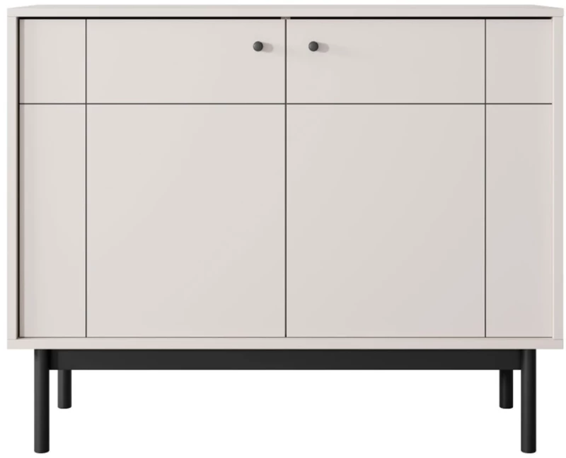 Μπουφές Japandi K104_Kz 103x39x83cm White Kazmir Ξύλο,Μελαμίνη