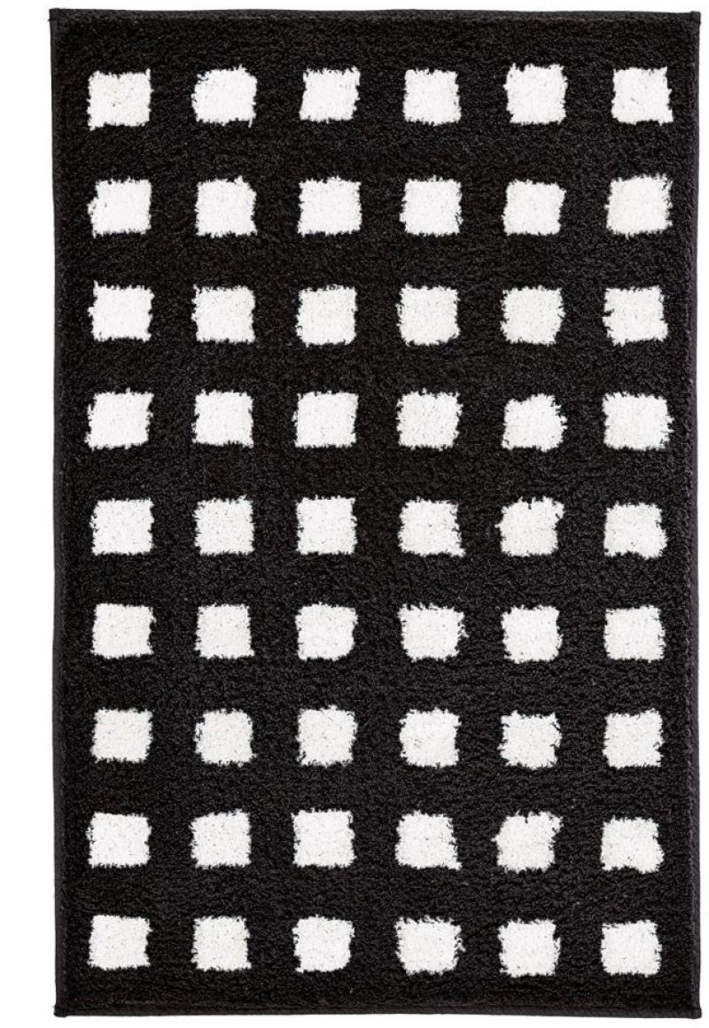 Πατάκι Μπάνιου Boxes 9197 185 White-Black Kleine Wolke 80x140 Polyacrylic