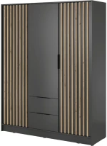 Nτουλάπα Τρίφυλλη Nelly 24_3D_grf 155x200x51cm Graphite-Natural Three Door