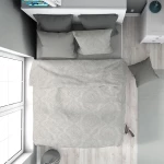 Παπλωματοθήκη Άρτεμις 701 Grey DimCol Queen Size 220x240cm 100% Βαμβάκι