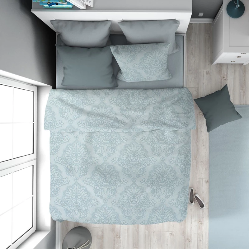 Παπλωματοθήκη Άρτεμις 705 Light Blue-Grey DimCol Queen Size 220x240cm 100% Βαμβάκι