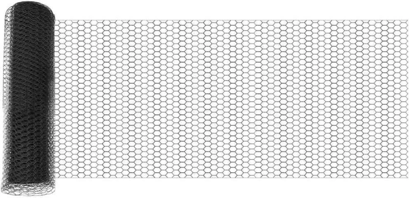 vidaXL Εξάγωνος Φράχτης Γκρίζος Γκρι 0.8 x 25 m Ατσάλι