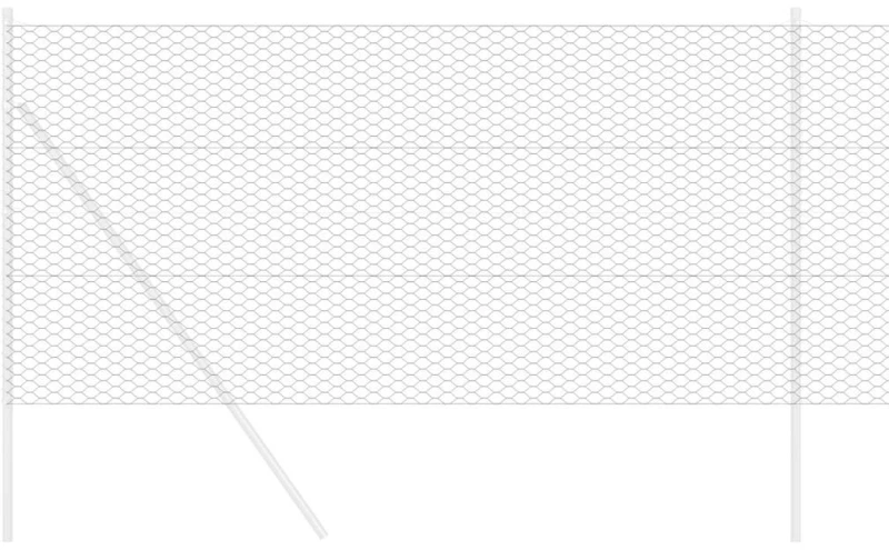 vidaXL Εξάγωνος Φράχτης Γκρίζος Γκρι 1.4 x 25 m Ατσάλι