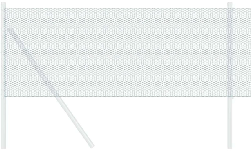 vidaXL Εξάγωνος Φράχτης Γκρίζος Πράσινο 0.4 x 50 μ. Ατσάλι