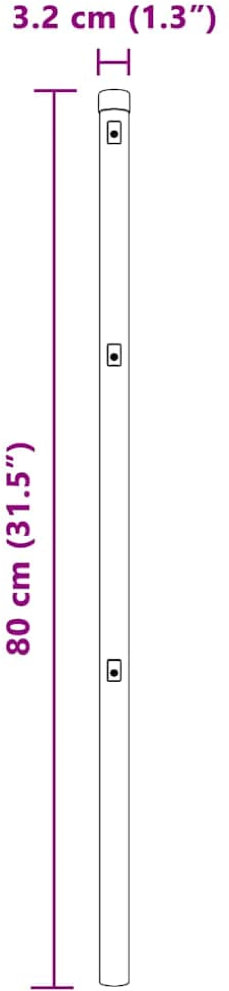 vidaXL Στηρίγματα Φυτοδοχείων 52 τμχ Γκρι Ø32 mm 80 cm Γαλβανισμένο Ατσάλι