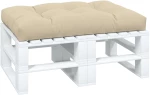 vidaXL Μαξιλάρι Παλέτας Μπεζ 120 x 80 x 12 εκ. Υφασμάτινο