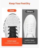 VEVOR Cross Training Shoes M Width Sneakers UK Size 7 Wide Toe Box Shoes White