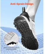 VEVOR Cross Training Shoes M Width Sneakers UK Size 7 Wide Toe Box Shoes White