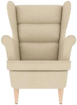 vidaXL πολυθρόνα Cream 74x84x100 cm Ύφασμα