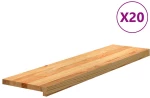vidaXL Πατάκια Σκάλας 20 τεμ. Ανοιχτό Καφέ 100x30x2 cm Ξύλο Δρυός