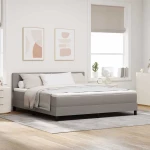 vidaXL Κρεβάτι Με Βάση Με Στρώμα Ταμπά 180x200 εκ. Ύφασμα