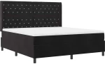vidaXL Στρώμα Κρεβάτι με Στρώμα & LED Μαύρο 180x200 εκ. Βελούδο