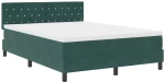 vidaXL Κρεβάτι Box Spring με Στρώμα Σκούρο Πράσινο 140x200 εκ. Βελούδο