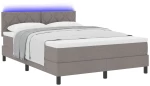 vidaXL Κρεβάτι Στρώματος με LED Ταπέτο 140x200 εκ. Ύφασμα