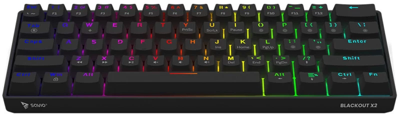 Πληκτρολόγιο Savio BLACKOUT X2 RED Μαύρο Qwerty US