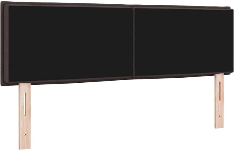 vidaXL LED Κεφαλάρι Γραμμών Σχεδίασης Σκούρο Καφέ 72 εκ Ύφασμα