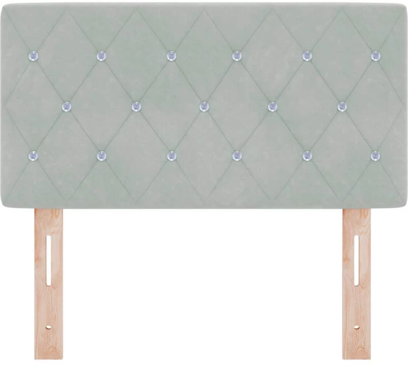 vidaXL LED Κεφαλάρι με Κρύσταλλο και Τρουκ 80 εκ Βελούδο