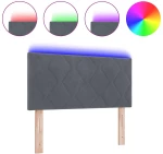 vidaXL LED Κεφαλάρι Διαμαντιών σε Σκούρο Γκρι, 100cm