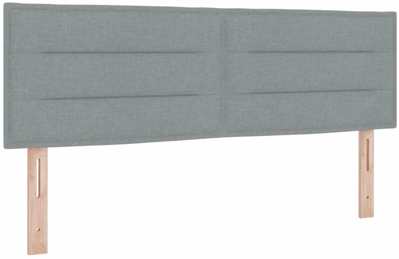Κρεβάτι Box Spring με Μαξιλάρι vidaXL Ανοιχτό γκρι 140x200 εκ. Ύφασμα