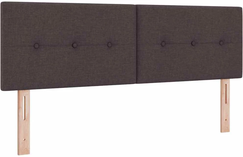 vidaXL Κρεβάτι με Στρώμα - Σκούρο Καφέ, 160x200 εκ., Ύφασμα