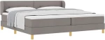 vidaXL Κρεβάτι Box Spring με Στρώμα σε Ταμπά - 200x200 εκ Υφάσματος