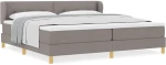 vidaXL Κρεβάτι Box Spring με Στρώμα σε Ταμπά - 200x200 εκ Υφάσματος