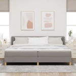 vidaXL Κρεβάτι Box Spring με Στρώμα σε Ταμπά - 200x200 εκ Υφάσματος