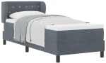 κρεβάτι Box Spring με στρώμα vidaXL Σκούρο Γκρι 80x200 εκ. Βελούδο