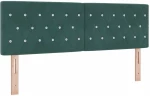 Κρεβάτι Box Spring με Στρώμα vidaXL Σκούρο Πράσινο 140x190 εκ. Βελούδο