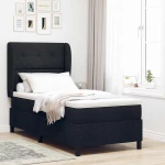 vidaXL Βάση Κρεβατιού με Στρώμα Μαύρο 80x200 cm, Υφασμάτινο