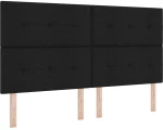vidaXL Μαύρο Κουτί Κρεβάτι με Στρώμα, 180x200 εκ., Ύφασμα