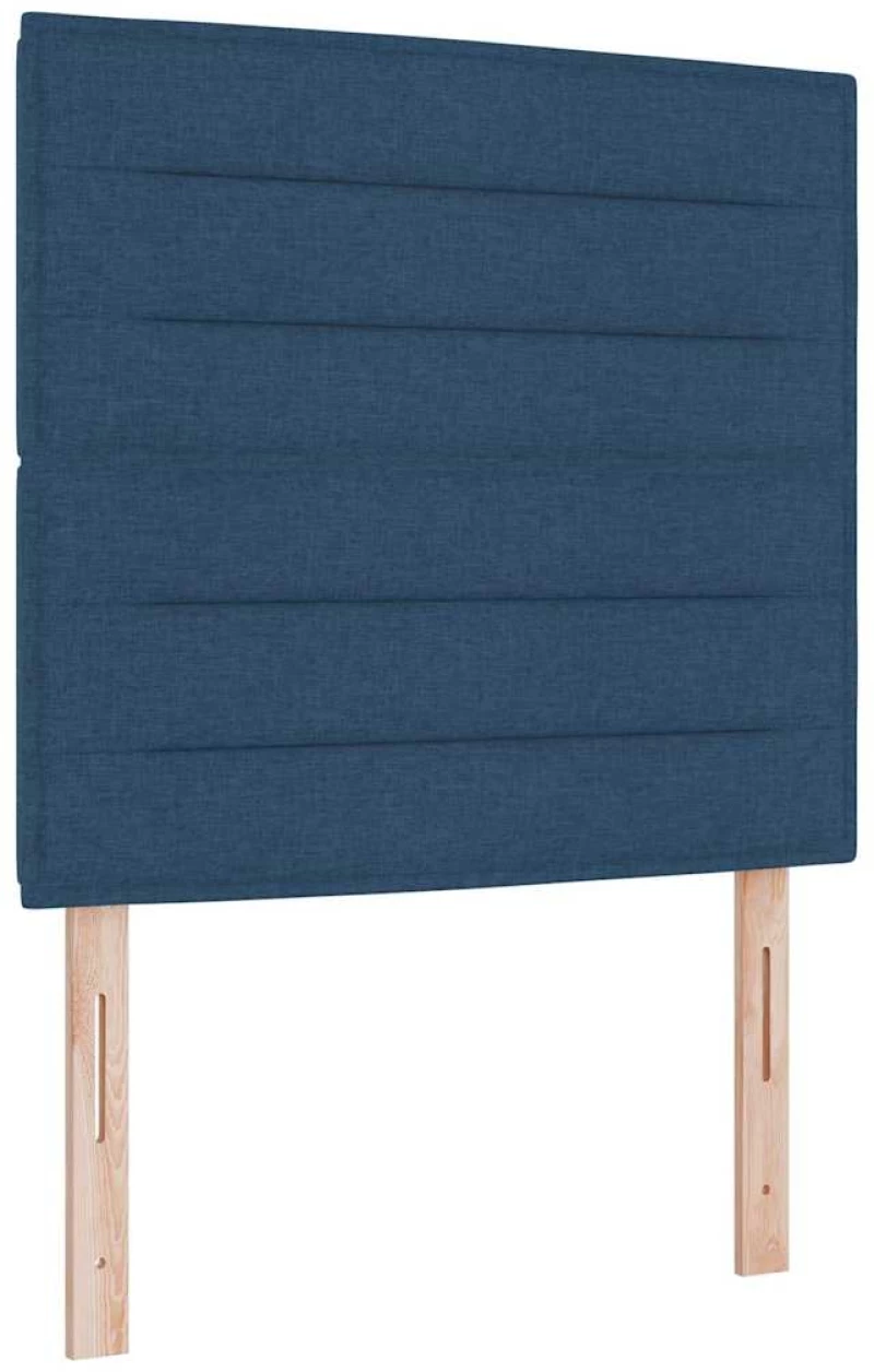 Κρεβάτι Box Spring με Ματράζ vidaXL Μπλε 100x200 εκ. Ύφασμα