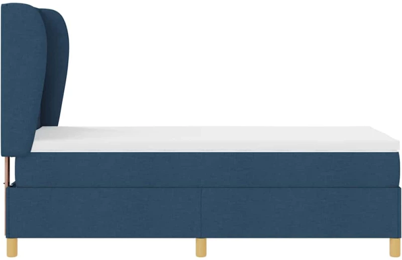 Κρεβάτι Box Spring με Ματράζ vidaXL Μπλε 100x200 εκ. Ύφασμα