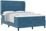 vidaXL Κρεβάτι Box Spring με στρώμα Σκούρο Μπλε 160x200 εκ. Βελούδο