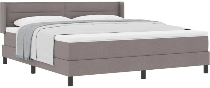 vidaXL Κρεβάτι Box Spring με Στρώμα σε Ταουπέ, 180 x 200 εκ. Ύφασμα