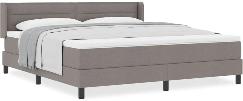 vidaXL Κρεβάτι Box Spring με Στρώμα σε Ταουπέ, 180 x 200 εκ. Ύφασμα
