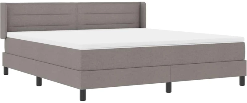 vidaXL Κρεβάτι Box Spring με Στρώμα σε Ταουπέ, 180 x 200 εκ. Ύφασμα