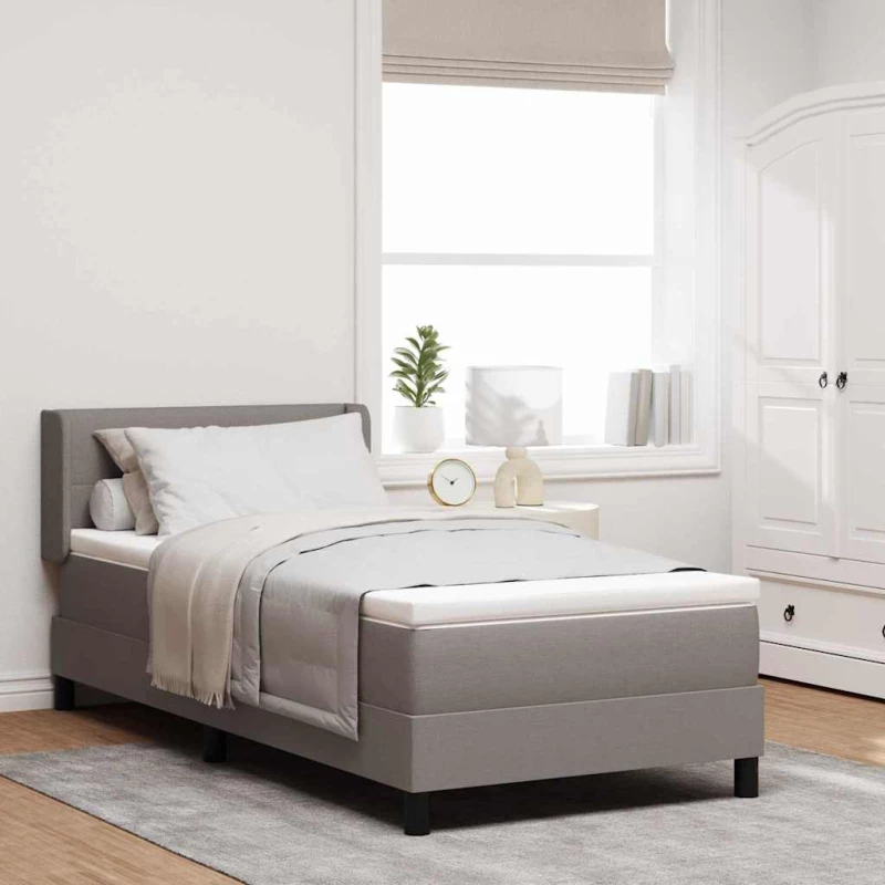 vidaXL Κρεβάτι Box Spring με Στρώμα - Πολύχρωμο - 90 x 200 εκ. - Υφασμάτινο