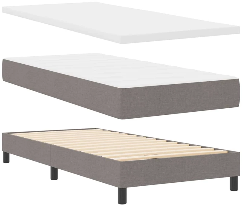 vidaXL Κρεβάτι Box Spring με Στρώμα - Πολύχρωμο - 90 x 200 εκ. - Υφασμάτινο