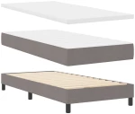 vidaXL Κρεβάτι Box Spring με Στρώμα - Πολύχρωμο - 90 x 200 εκ. - Υφασμάτινο