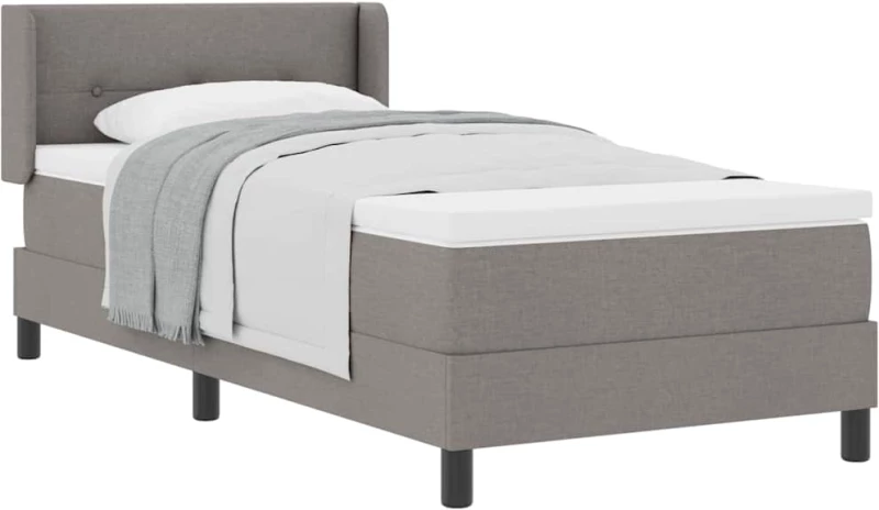 vidaXL Κρεβάτι Box Spring με Στρώμα - Πολύχρωμο - 90 x 200 εκ. - Υφασμάτινο