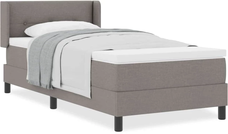 vidaXL Κρεβάτι Box Spring με Στρώμα - Πολύχρωμο - 90 x 200 εκ. - Υφασμάτινο