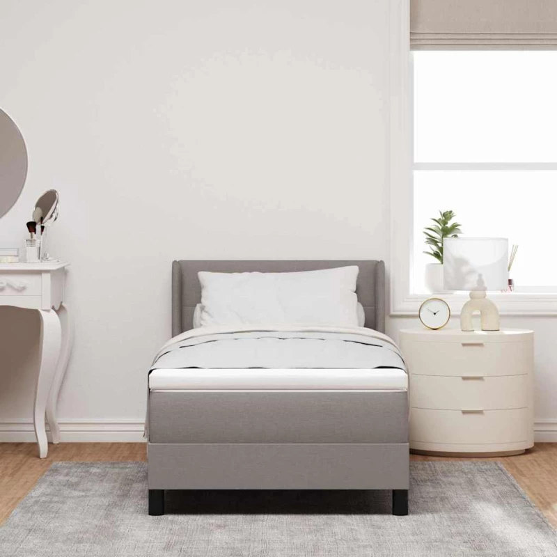 vidaXL Κρεβάτι Box Spring με Στρώμα - Πολύχρωμο - 90 x 200 εκ. - Υφασμάτινο